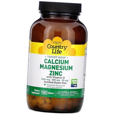 Кальций, Магний, Цинк и Витамин Д3, Calcium Magnesium Zinc Vitamin D, 180таб (36124059)