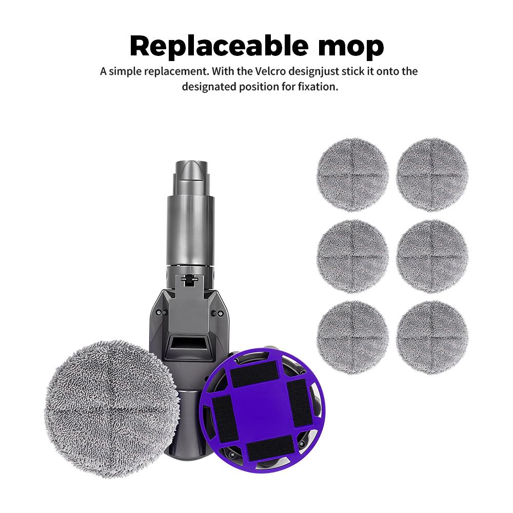 For Dyson V6 V7 V8 V10 V11 2-in-1 Vacuum Cleaner Mop Head Replaceable Washable Floor Brush Head Replacement Accessories