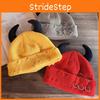 Color Acrylic Solid Knit Hat Elastic Fit Autumn Winter Cold Supplies Protection