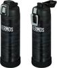 Thermos Бутылка для воды с вакуумной изоляцией, спортивная бутылка с ремешком, 1 л, черно-серая, только для холодного хранения, BKGY FJI-1001