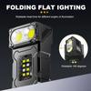 Mini Portable LED COB Flashlight Head Rotation Magnetic Torch Built-in Battery USB Rechargable Outdoor Camping Emergency Lantern