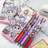 5 шт. Милые мультяшные гелевые ручки Labubu Набор ручек каваии Набор быстросохнущих ручек каваии Офисные студенческие школьные канцелярские принадлежности