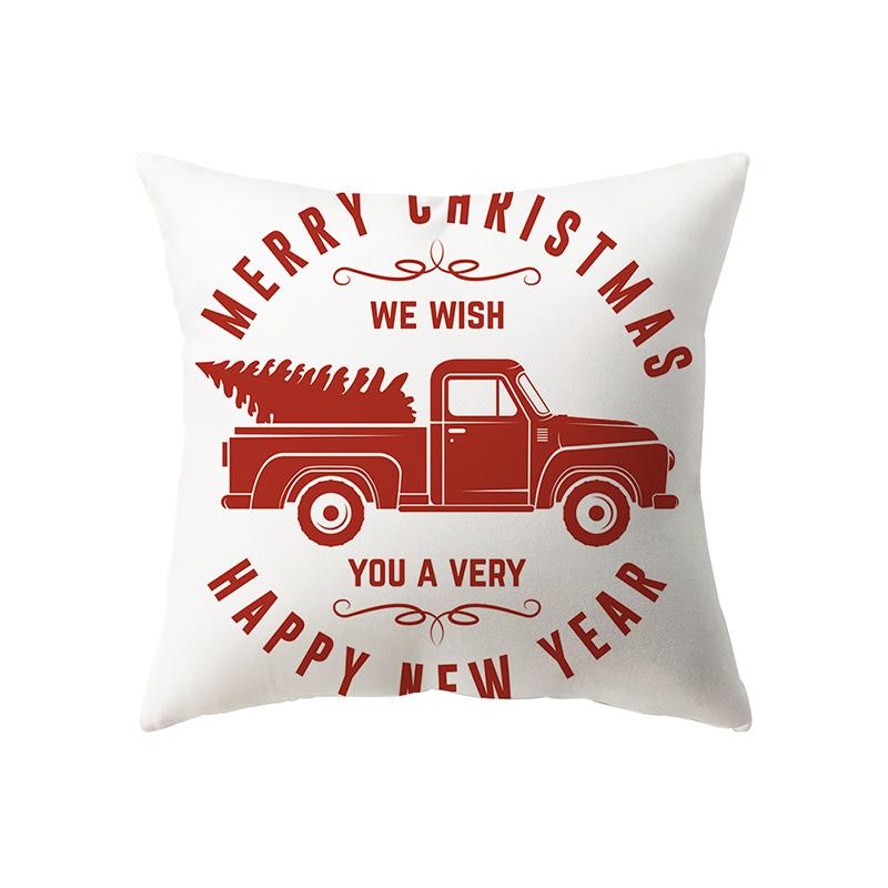 Рождественские украшения Рождественская тема Печатный узор Чехлы для подушек Домашняя гостиная Украшение дивана Подушка Наволочка