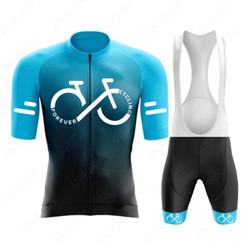 Серия FOREVER CYCLING Комплект Велосипедных Джерси 2026 Лето Мужской С коротким рукавом Велосипедная Одежда для Велоспорта Градиентный Цвет Горный Велосипед Джерси Спортивный Костюм