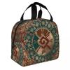 Mayan Aztec Hunab Ku Symbol Insulated Lunch Bags for School Office Leakproof Thermal Cooler Bento Box Women Kids