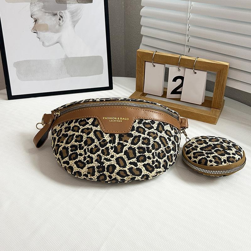 Сумка через плечо с леопардовым принтом для женщин, повседневная сумка на грудь, новая сумка из искусственной кожи