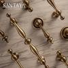 Santaya Antique Brass Handles Bronze Pendants Handle Cabinets Drawers Knobs Kitchen Cabinets Pull Furniture Copper