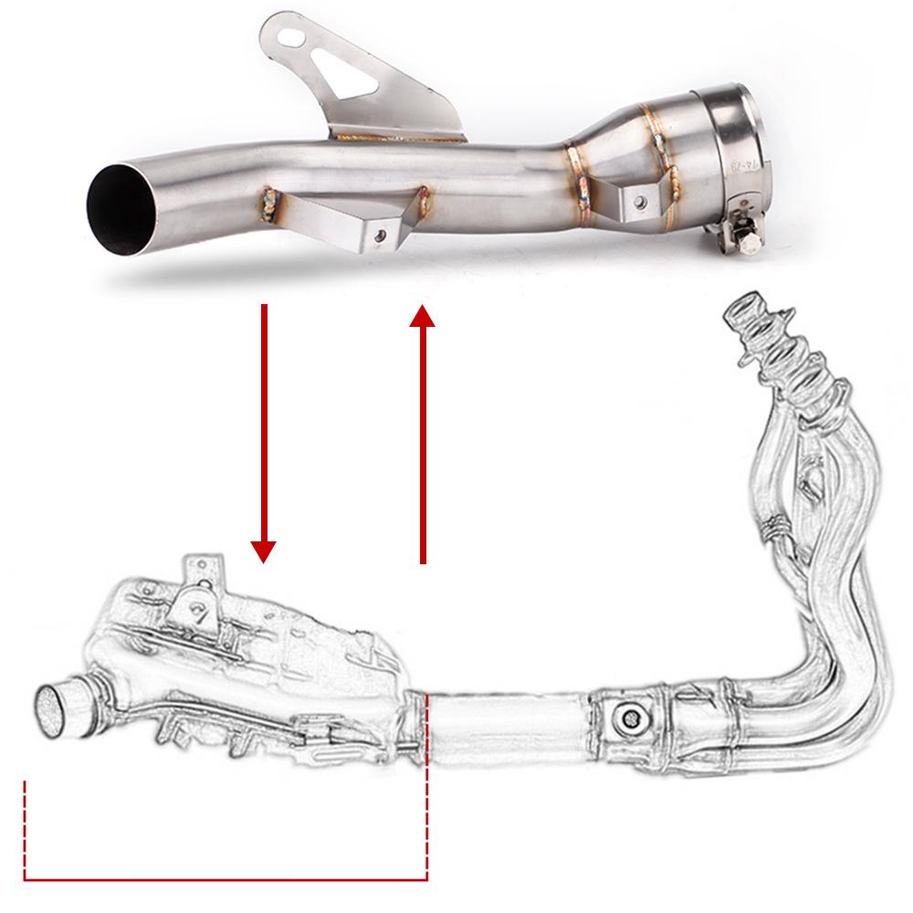For Kawasaki Z 900 Z900 Z900e 2017-2021 2020 Motorcycle Steel Eliminator Exhaust Muffler Mid Link Pipe Kit