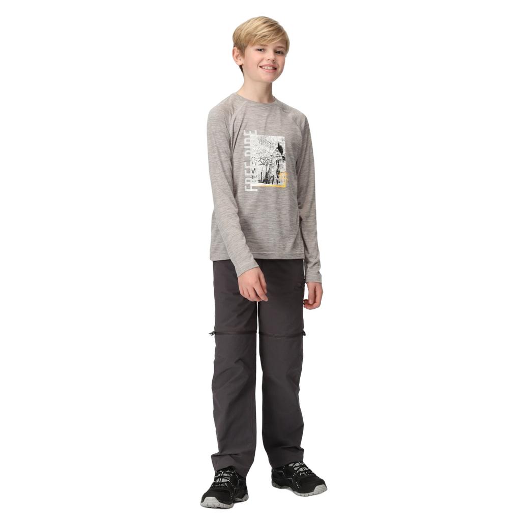 Regatta Childrens/Kids Burnlee Cycling Marl Long-Sleeved T-Shirt