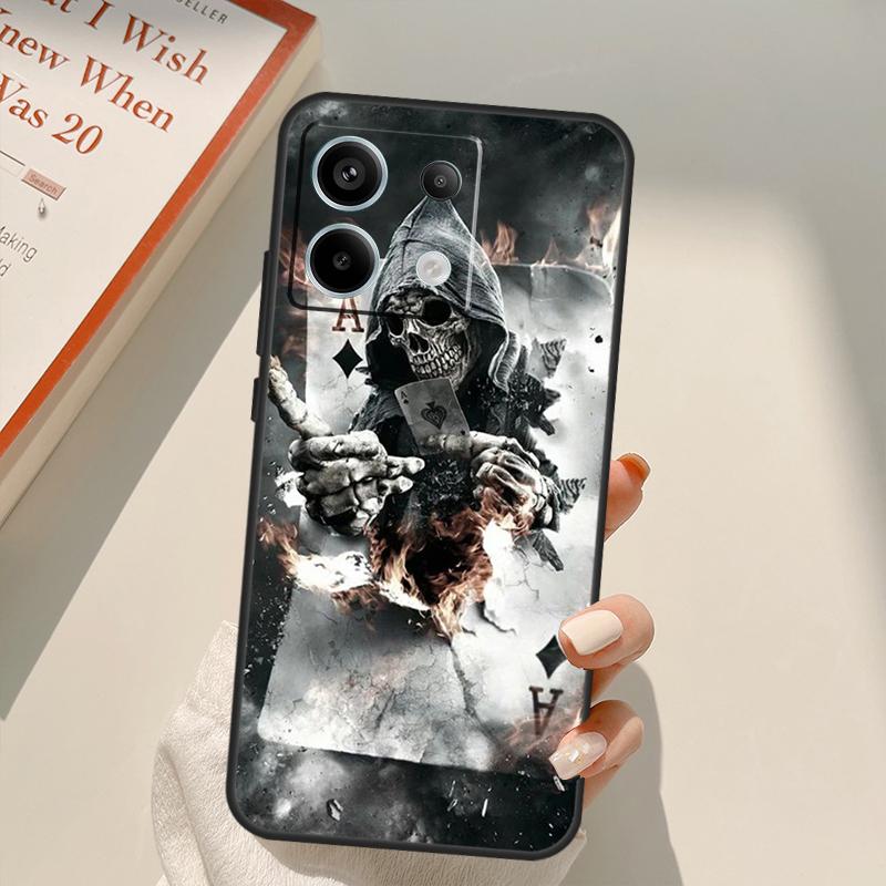 Смешной Чехол Череп Для Xiaomi Redmi Note 13 14 9 10 12 11 15 Pro Plus Чехол Для Redmi 15 C 12C 13C 14C 10C
