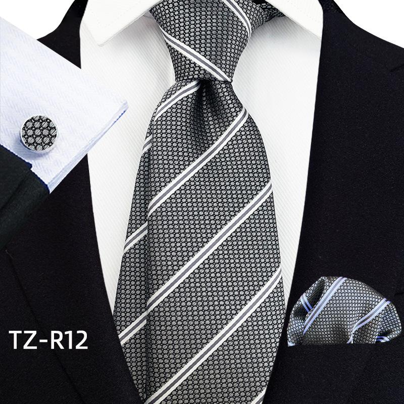 Комплект из трех предметов для мужчин с манжетами на завязке и карманом с узором «Пейсли»