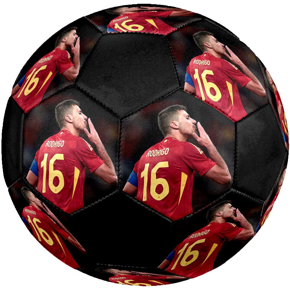 Rodri Size 5 Soccer Ball, Machine-Stitched PVC, Durable & High Bounce, All Ages Fit, fan merchandise, matches & outdoor use.