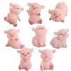 Naughty Pink Pig Toy Model Resin Craft Pig Miniature Micro Landscape Decoration Dollhouse Accessory