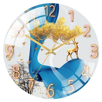 Цифровые настенные часы с низким уровнем шума, 30 см/12 дюймов Настенные часы с оленем Кварцевые часы Тихие бесшумные простые часы для домашнего декора Детская комната
