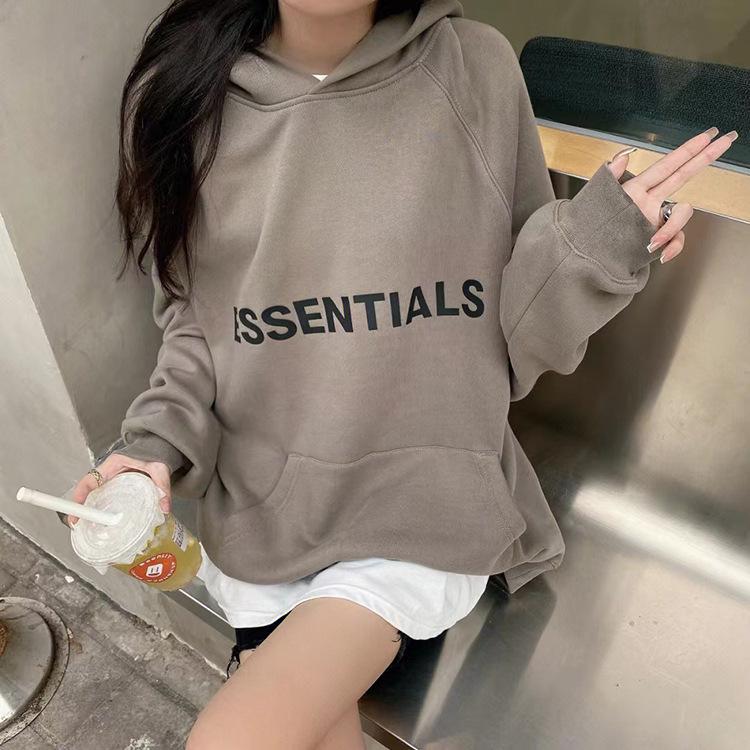 ESSENTIALSZONEFOG Уличная унисекс свободная толстовка с капюшоном