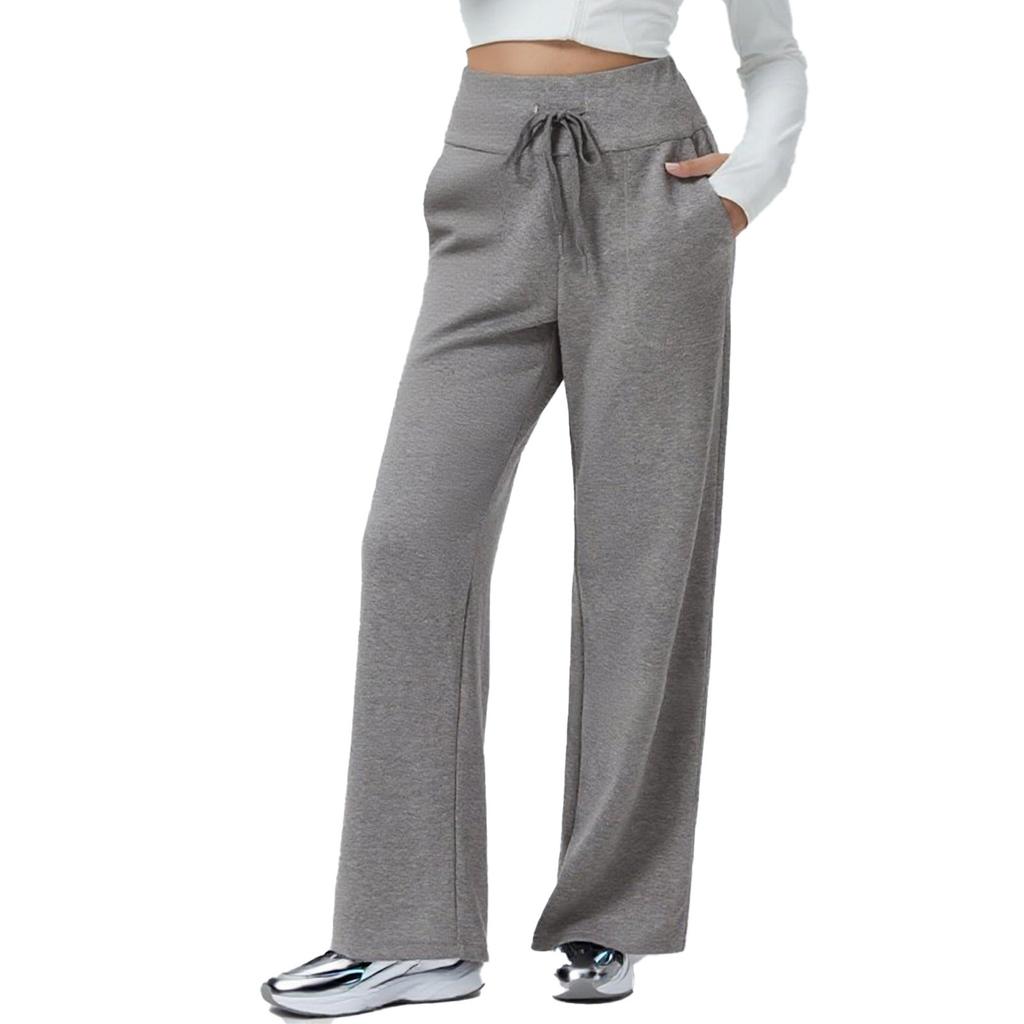 Women's Wide Leg Casual Pants With Pockets Sports Pants High Waist Loose Sports Wide Leg Flowy Pants