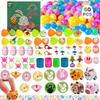 100/120 Pack Basket Stuffers Fillers Prefilled Easter Eggs with Mini Novelty Dolls for Kids Girls Boys Easter Eggs Hunt