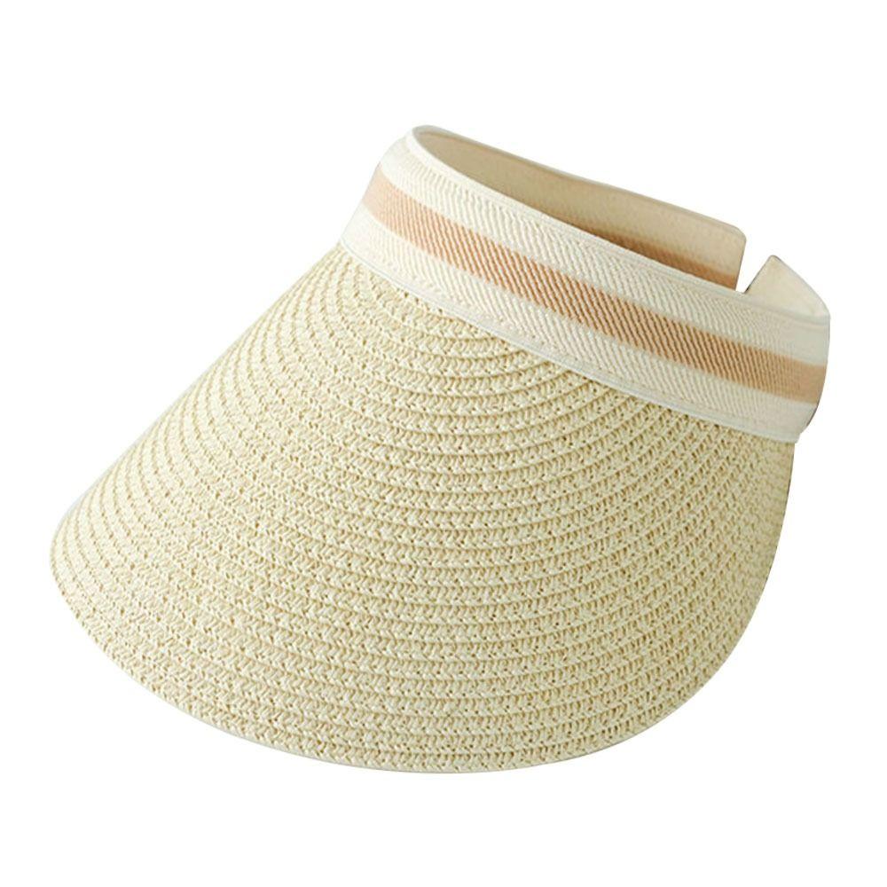 Outdoor Portable Wide Brim Anti-UV Sun Hat Visors Beach Hat Straw Cap