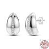 New S925 Silver Sparkling Drop Pearl For Women Simple Earring Trending Fashion Jewelry Birthday Gift