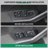 Car Door Window Lift Switch Panel Cover for Volkswagen VW T-CROSS Tcross 2018- LHD 4Pcs Imitation Carbon Fiber Accessories