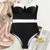 Convenient Women Swimwear Easy To Wear Slim Style Nylon Stretchy Fine Texture Women Swimwear for Beach