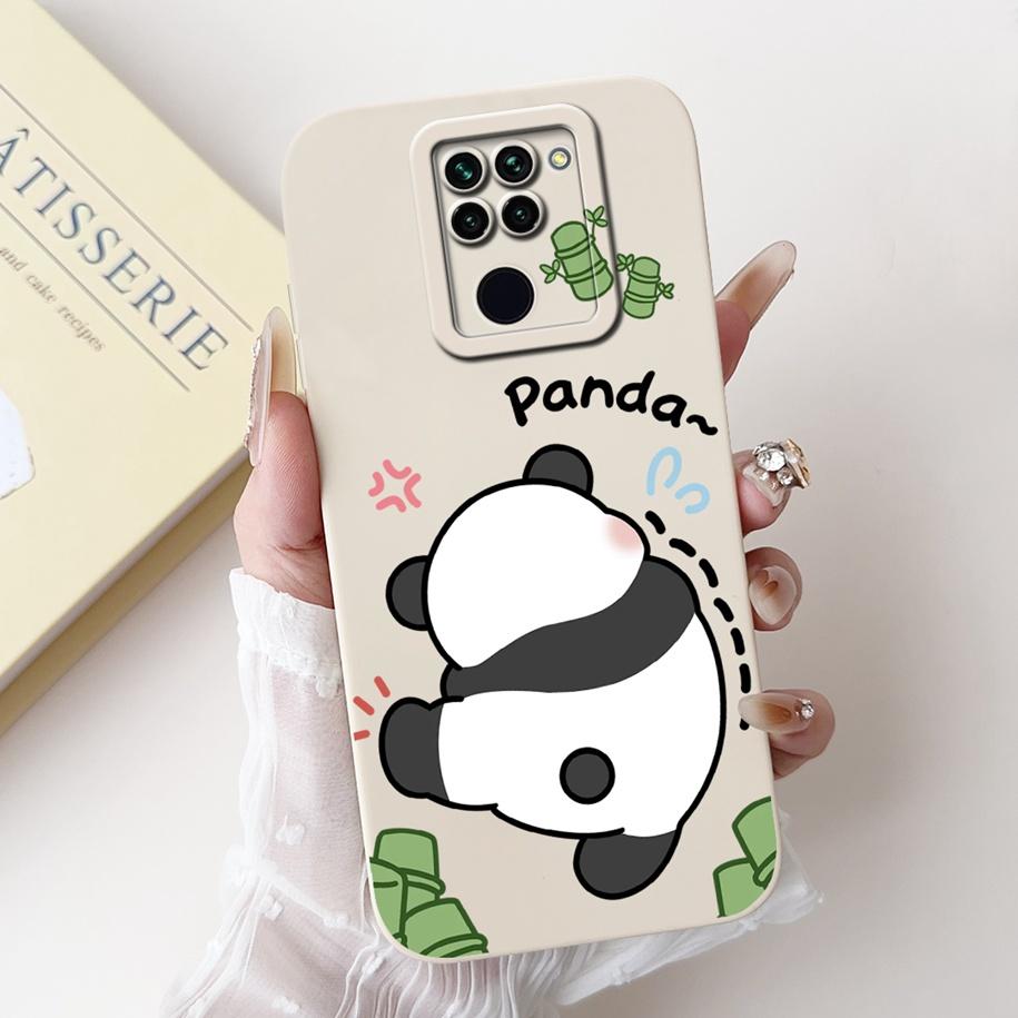 For Xiaomi Redmi Note 9 Case Cute Cartoon Panda Rabbit Liquid Silicone Shockproof Bumper on Xiomi Redmi Note 9 Cover Note9 Funda