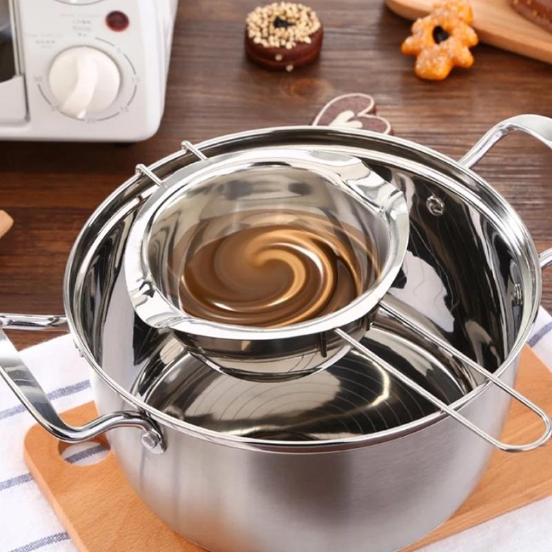 Stainless Chocolate Butter Melting Pot Pan Home Kitchen Milk Bowl Double Boiler