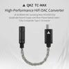 QKZ TC MAX Pro USB Type C на 3,5 мм Усилитель для наушников Аудиодекодер IEM Усилитель Адаптер для мобильного телефона HiFi ЦАП Чип CX31993/KT02F20