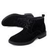 Fashion Yellow Chelsea Boots Men Pointed Comfortable Dress Boots Men Lace Up Warm Men 'S Suede Shoes Zapatos Hombre Casual
