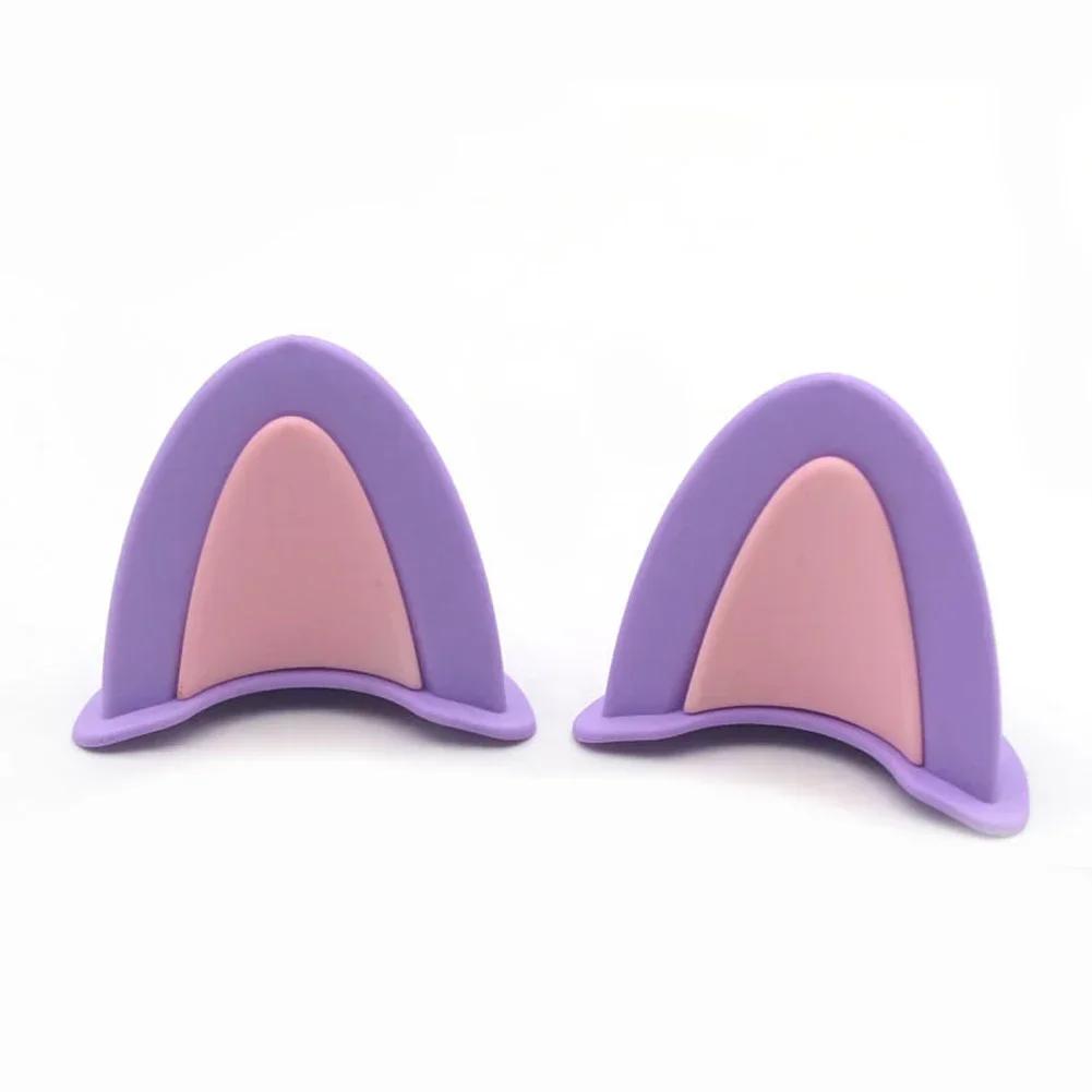 2 шт. Милые кошачьи ушки на мотоциклетный шлем, наклейки для электромобиля, мотокросса, стиль вождения, универсальные аксессуары для украшения шлема