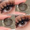 FUNSACHY 0~-8.00 Degree Color Contact Lenses for Eyes 2pcs Natural Black Brown Prescription Lens Myopia Eye Makeup Contacts Lens