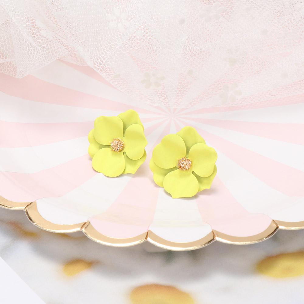 Classic Lovely Floral Flower Petal Girls Cute Jewelry Ear Studs Fashion Accessories Earrings