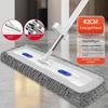 No Hand Washing 360° Rotating Lazy Coral Mop 42x12cm with 1 Pad for Home Hard Surface Floor Quick Cleaning