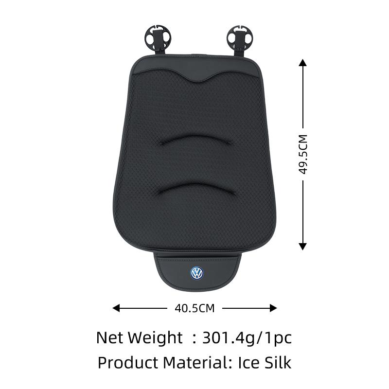 abcd1 Breathable Ice Silk Car Seat Cover Driver Storage Protective Cushion For VW Polo Bora Golf Jetta Lavida Lamando Magotan Passat