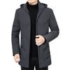 Winter Thickened Casual Fashion Jacket Parka Coat Men's Long Windbreaker Jacket Men's Black Gray Winter Clothing