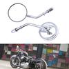 2 шт./пара 8 мм мотоциклетные боковые зеркала заднего вида выпуклые хромированные/черные круглые зеркала с коротким стержнем для Harley Kawasaki