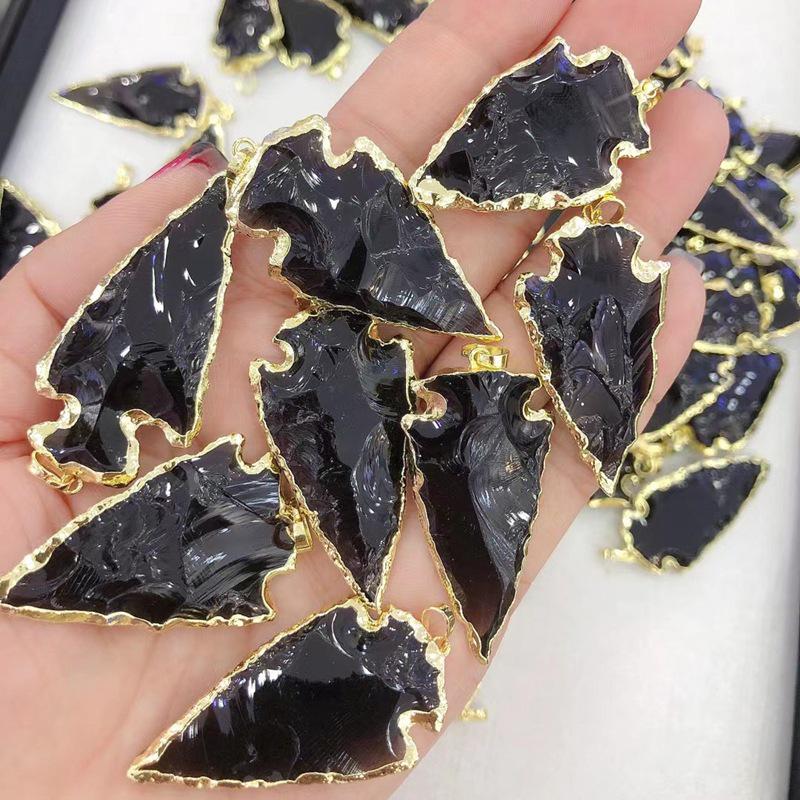 Yasa Jewelry Подвеска Звезда Пентаграмма из Натурального Обсидиана