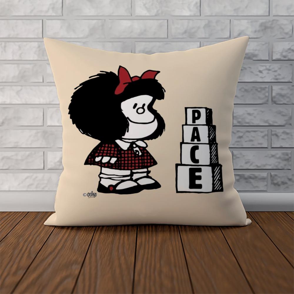 Mafalda Pillow Case For Car Sofa Decorative Home Doublesided Print Plush Square Throw Pillow Cushion Cover