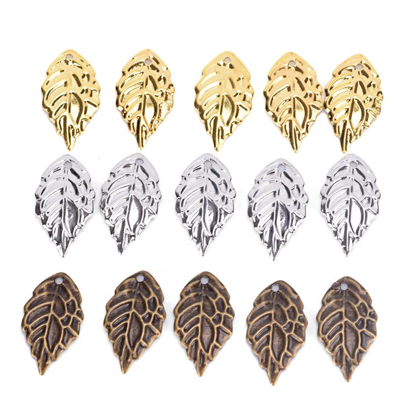 50шт листья филигрань металлические изделия ювелирные изделия Diy аксессуары кулон