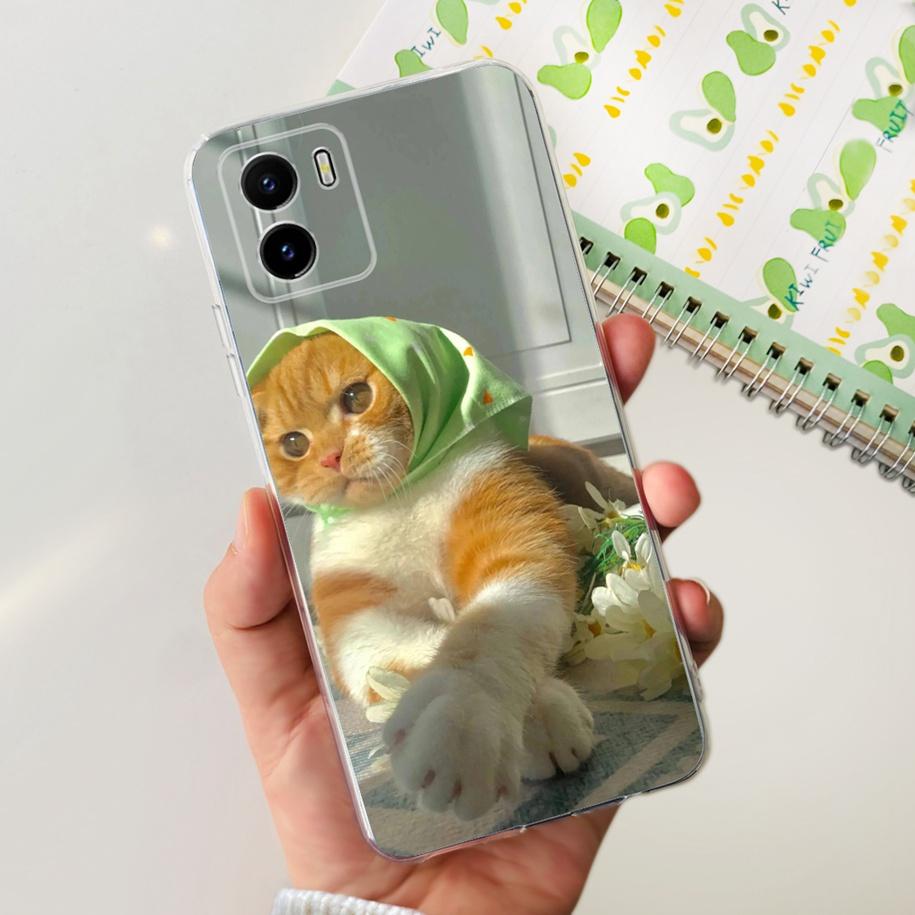 Для Vivo Y15s Y15A Y15C Чехол V2134 V2120 V2147 V2139 Популярный Цветок Тонкий Мягкий Силикон Прозрачная Задняя Крышка Для Vivo Y01 V2166 Чехол
