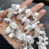 1 нить, ручная работа, косой квадратный жемчуг, белые натуральные пресноводные жемчужные бусины для изготовления ювелирных изделий, DIY ожерелья, браслета, подарок на День матери, 36 см