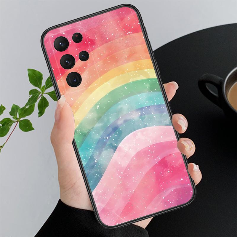 Phone Case For Samsung A55 A16 A56 A36 A35 A15 A53 A54 A33 A34 A25 A05S A52 A52S A14 A26 A71 Rainbow clouds