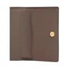 Coach Micro 11 Logo Snap Closure Refined Calfskin Wallet Women wallet Dark-Stone CP260-IMV2R