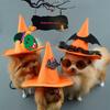 Witch Pet Hat Costume Accessory With Pumpkin And Bat Designs For Wear Halloween