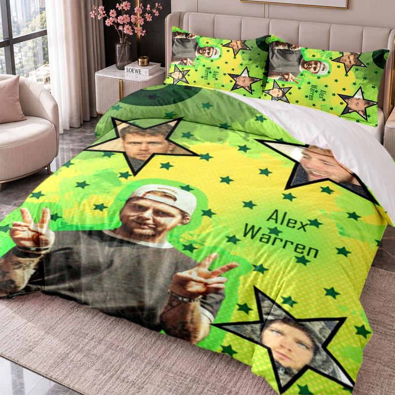 Alex Warren 3Pcs Bedding Set Duvet Cover With Two Pillowcases For Bedroom Home Decoration