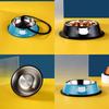 Thick Non-slip Cat Dog Food Bowl Foods Utensils Single Stainless Steel Pet Bowls For Cats And Puppies Cat Accessories