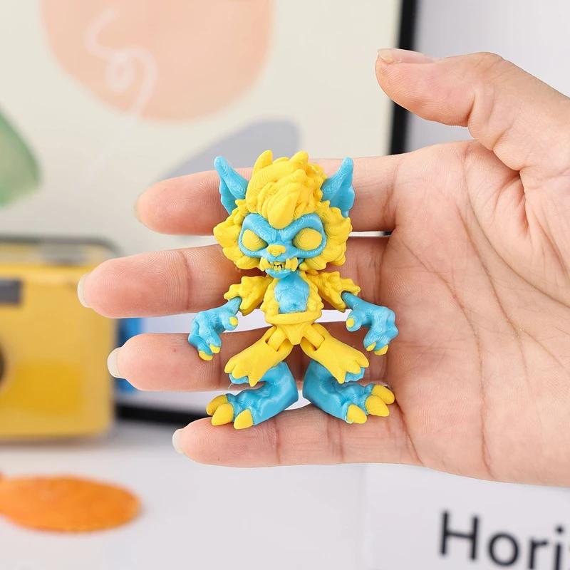 Хэллоуин 3D-печатные игрушки Милые мультяшные фигурки Модели Домашние настольные украшения Декоративные поделки Детские подарки Подвижные гуманоиды