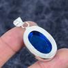Blue Topaz Gemstone Handmade 925 Sterling Silver Jewelry Pendant 1.81" M-3256