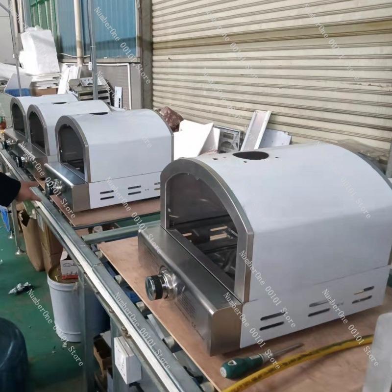 Газовая печь для пиццы с полностью автоматическим тостером, двусторонней стойкой для выпечки, настольным подогревом с постоянной температурой