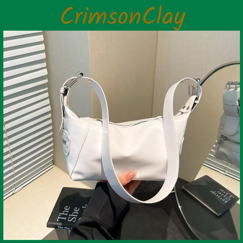 Solid Simple Color Women Casual Pu Leather Shoulder Bag For Daily And Commuting